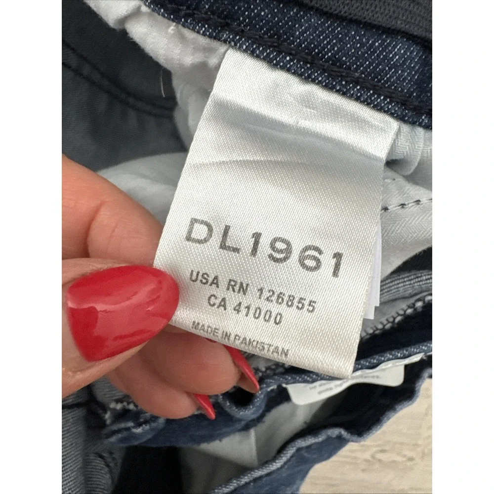 DL1961 Brady Slim Dark Nebulous Blue Jeans Boys Size 14 Distressed